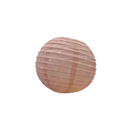 LAMPION PAPIEROWY RÓŻOWY W BIAŁE SERCA