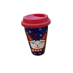 PORCELANOWY KUBEK TERMICZNY ŚWIĄTECZNY 300ML