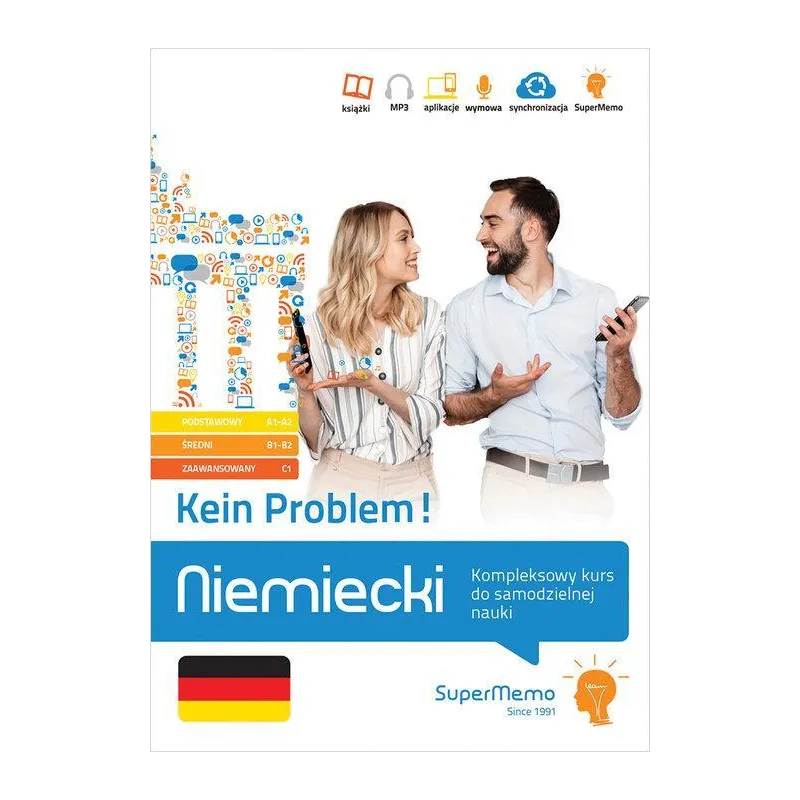 Niemiecki Kein Problem! Kompleksowy kurs do samodzielnej nauki poziom podstawowy A1A2 średni B1  Trambacz Waldemar