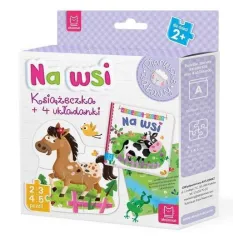 NA WSI. KSIĄŻECZKA + 4 UKŁADANKI. PUZZLE DLA MALUCHA 2+ - Aksjomat