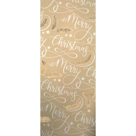 PAPIER DO PAKOWANIA PREZENTÓW ŻYCZENIA MERRY CHRISTMAS 150 X 70 CM