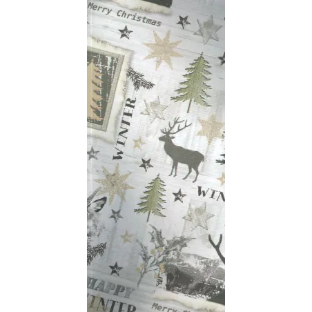 PAPIER DO PAKOWANIA PREZENTÓW ŚWIĄTECZNE SYMBOLE 200 X 70CM