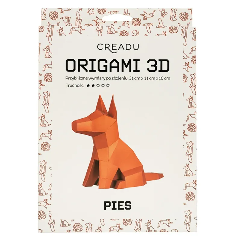 ORIGAMI 3D PIES ZESTAW KREATYWNY 5+