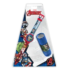 ZEGAREK CYFROWY I LATARKA LED AVENGERS 3+