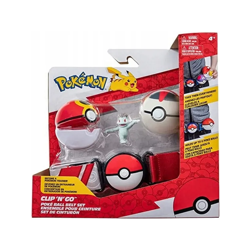 POKEMON CLIP N GO PAS TRENERA POKEBALL MACHOP 4+