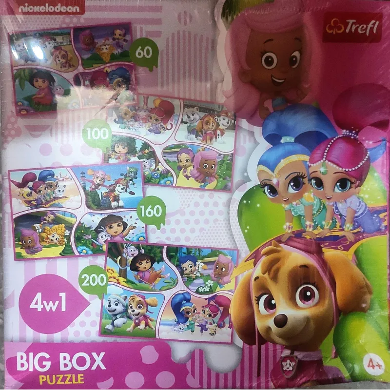 BIG BOX 4W1 PUZZLE 200 ELEMENTÓW 4+