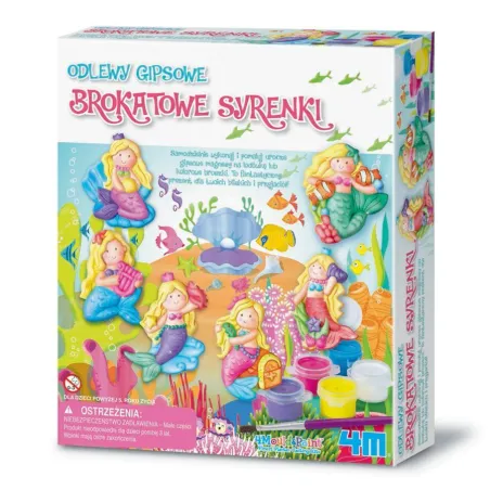 BROKATOWE SYRENKI ODLEWY GIPSOWE ZESTAW KREATYWNY 5+