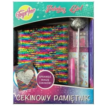 Cekinowy Pamiętnik Z Akcesoriami 5+ Cekinowy Pamiętnik Z Akcesoriami 5+