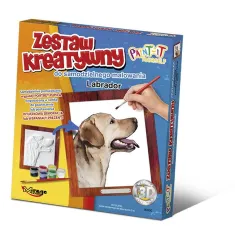 WYPUKŁA MALOWANKA PIES LABRADOR ZESTAW KREATYWNY 5+