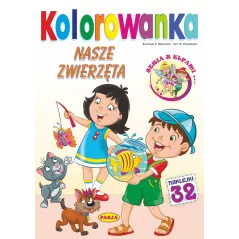 NASZE ZWIERZĘTA. KOLOROWANKA Z NAKLEJKAMI