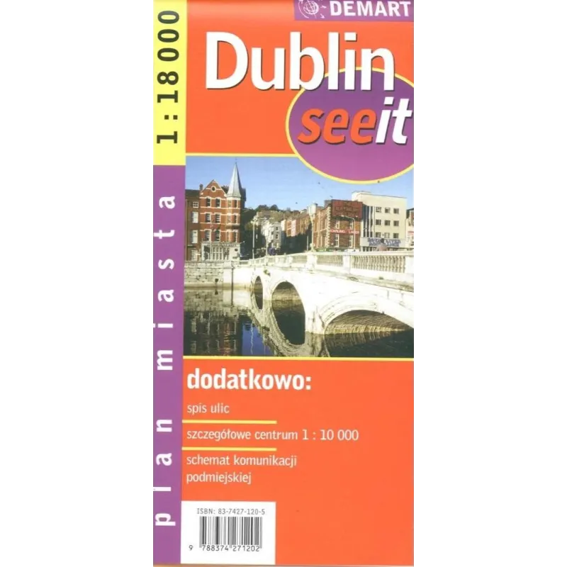 DUBLIN PLAN MIASTA 1:18 000