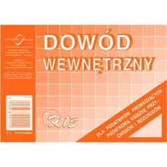 DOWÓD WEWNĘTRZNY A6 TYP: K13