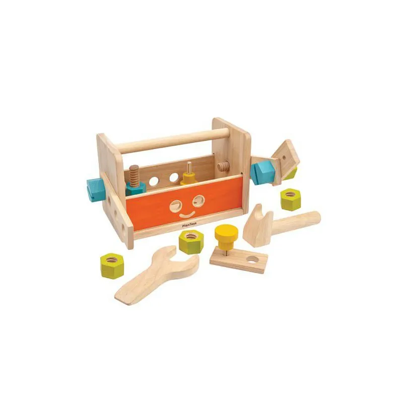 DREWNIANA SKRZYNKA MAJSTERKOWICZA 3+ PLAN TOYS