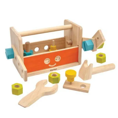 DREWNIANA SKRZYNKA MAJSTERKOWICZA 3+ PLAN TOYS