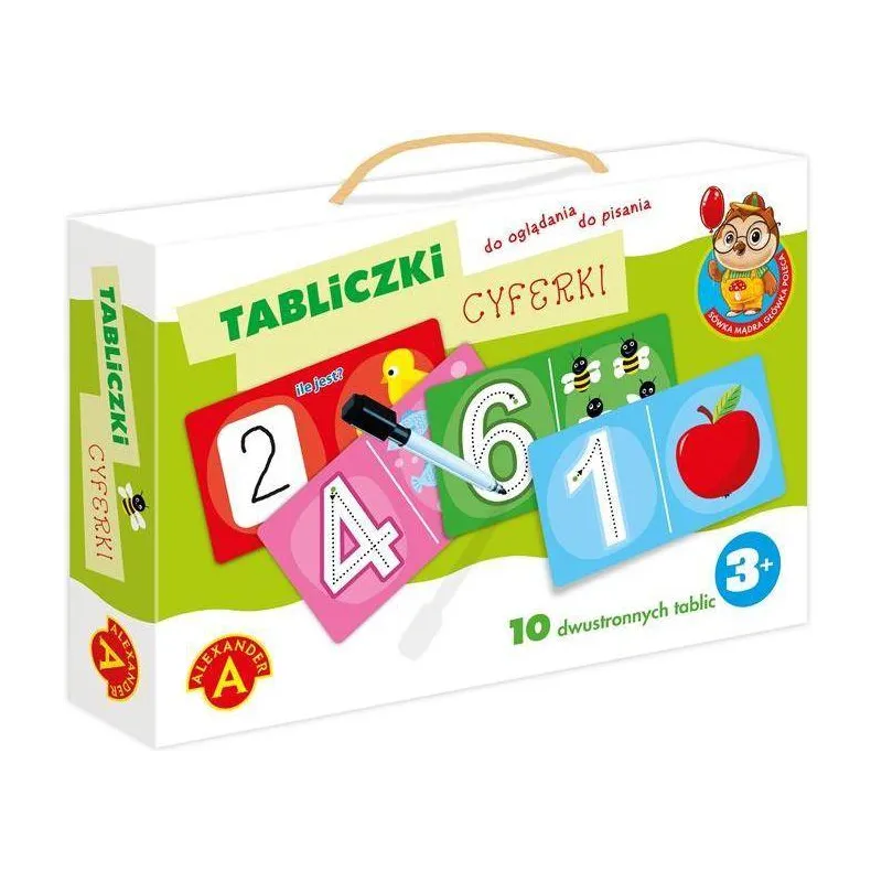 TABLICZKI CYFERKI SÓWKA MĄDRA GŁÓWKA GRA EDUKACYJNA 3+