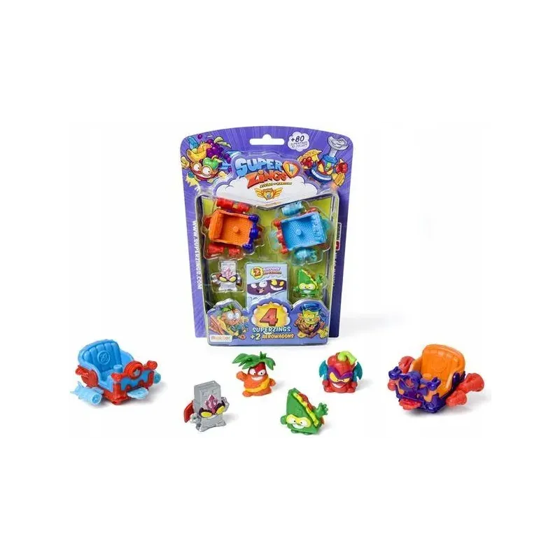 SUPER ZINGS 4 FIGURKI + 2 POJAZDY SERIA 5