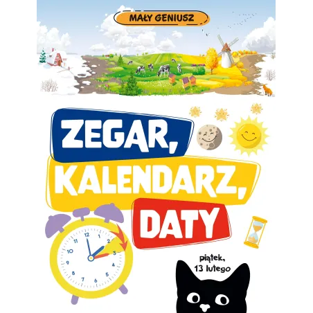 Zegar kalendarz daty. Mały geniusz