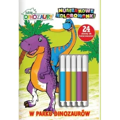 LUBIĘ DINOZAURY. W PARKU DINOZAURÓW. NUMERKOWE KOLOROWANKI