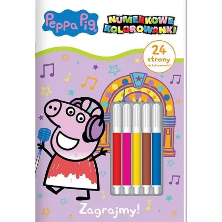 ŚWINKA PEPPA. ZAGRAJMY! NUMERKOWE KOLOROWANKI