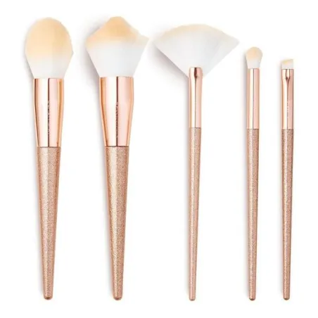 MAKEUP REVOLUTION PRECIOUS STONE ZESTAW PĘDZLI ROSE QUARTZ, 5 SZT.