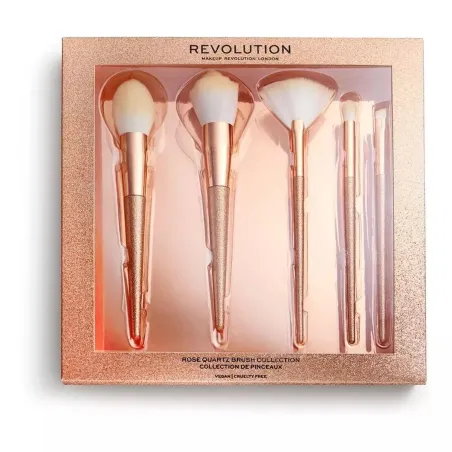 Makeup Revolution Precious Stone Zestaw Pędzli Rose Quartz, 5 Szt.