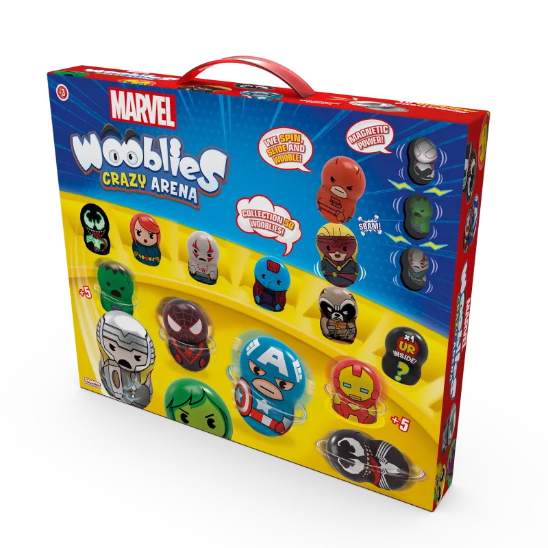 WOOBLIES MARVEL ARENA + 2 WYRZUTNIE + 4 FIGURKI 5+ TM TOYS
