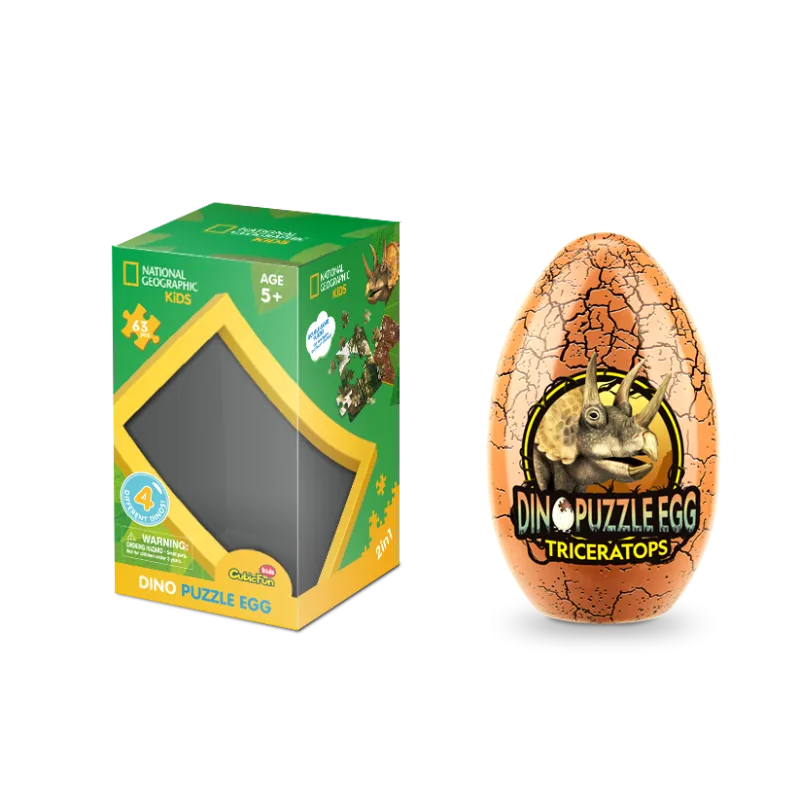 TRICERATOPS PUZZLE 63 ELEMENTY 5+ NATIONAL GEOGRAPHIC 5+