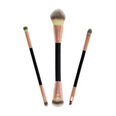 ZESTAW PĘDZLI DO MAKIJAŻU 3 SZT MAKEUP REVOLUTION BRUSH FLEX & GO
