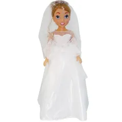 LALKA W SUKNI ŚLUBNEJ 80 CM SMILY PLAY 3+