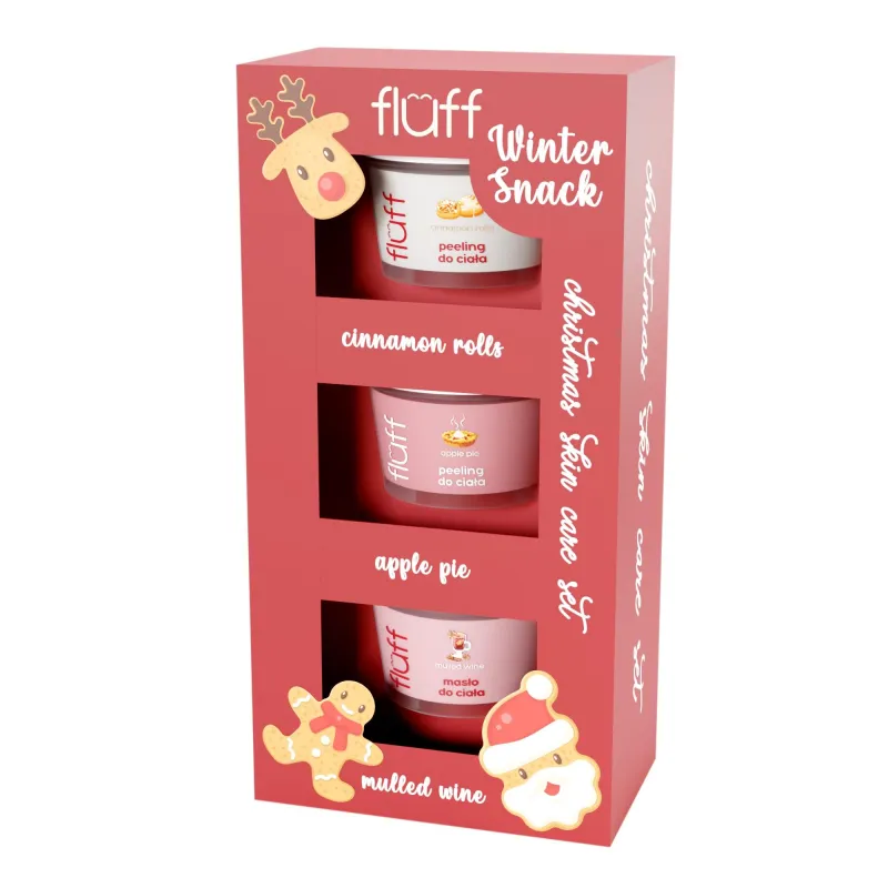 ZESTAW KOSMETYKÓW PEELING DO CIAŁA 2 X 100ML + MASŁO DO CIAŁA 100ML FLUFF WINTER SNACK