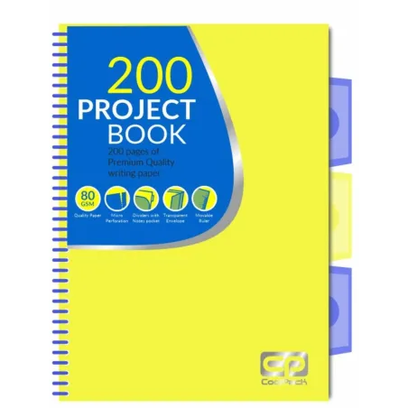 KOŁOBRULION W KRATKĘ A5 NEON ŻÓŁTY 100 KARTEK COOLPACK