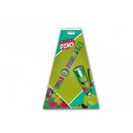 Zegarek Cyfrowy I Latarka Led Crazy Dino Kids Euroswan 3+ Zegarek Cyfrowy I Latarka Led Crazy Dino Kids Euroswan 3+