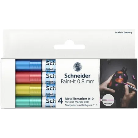 Markery Akrylowe Paint-It Metallic 4 Sztuki Schneider Markery Akrylowe Paint-It Metallic 4 Sztuki Schneider
