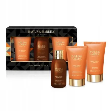 ZESTAW KOSMETYKÓW DLA MĘŻCZYZN 3 SZT. BAYLIS & HARDING BLACK PEPPER & GINSENG MEN'S
