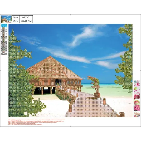 MOZAIKA DIAMENTOWA 5D MALEDIWY PANTA PLAST 14+