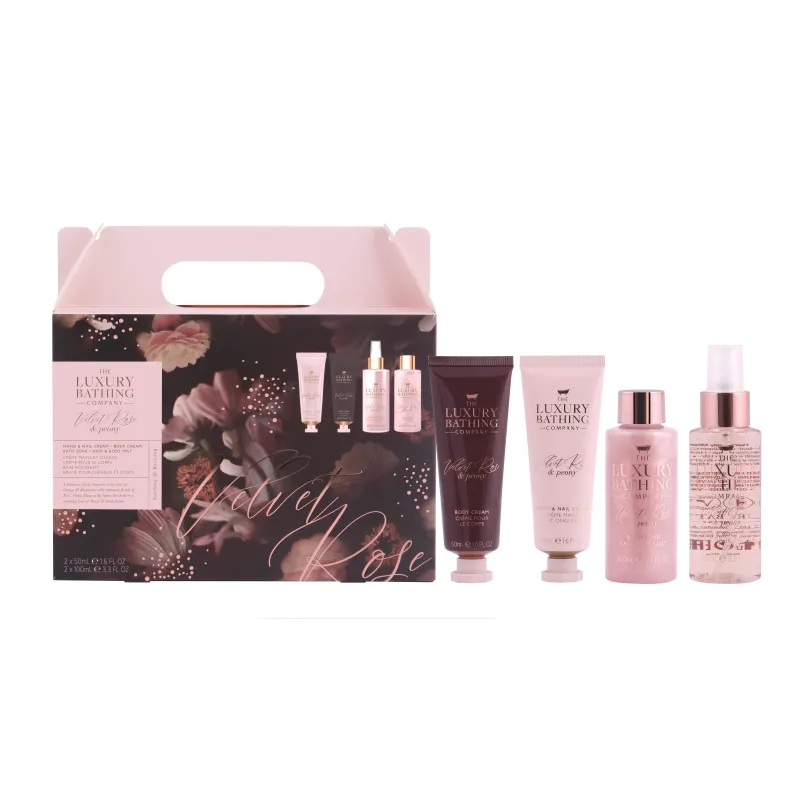 LUXURY BATHING VELVET ROSE & PEONY ZESTAW KOSMETYKÓW DO PIELĘGNACJI 4 SZT.