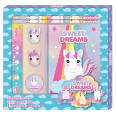 ZESTAW PIŚMIENNICZY 7 ELEMENTÓW SWEET DREAMS JEDNOROŻEC