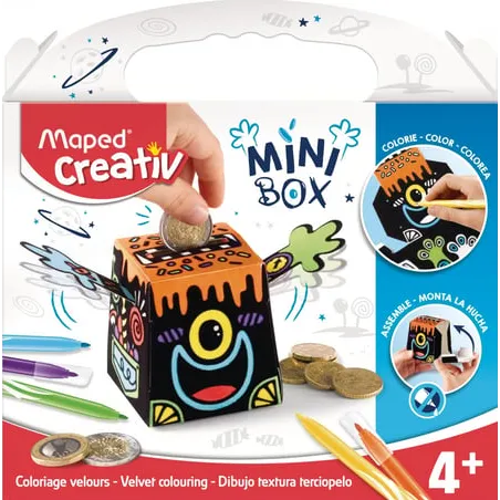 Mini Box Kolorowa Skarbonka Zestaw Kreatywny Maped 4+