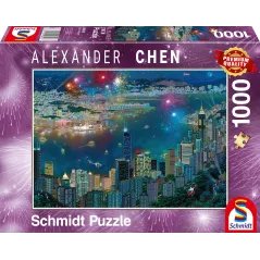 FAJERWERKI NAD HONGKONGIEM PUZZLE 1000 ELEMENTÓW SCHMIDT 12+