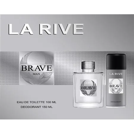 LA RIVE BRAVE FOR MAN WODA TOALETOWA SPRAY 100ML + DEZODORANT W SPRAYU 150ML