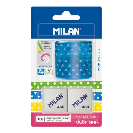 Temperówka Z Dwiema Gumkami Milan