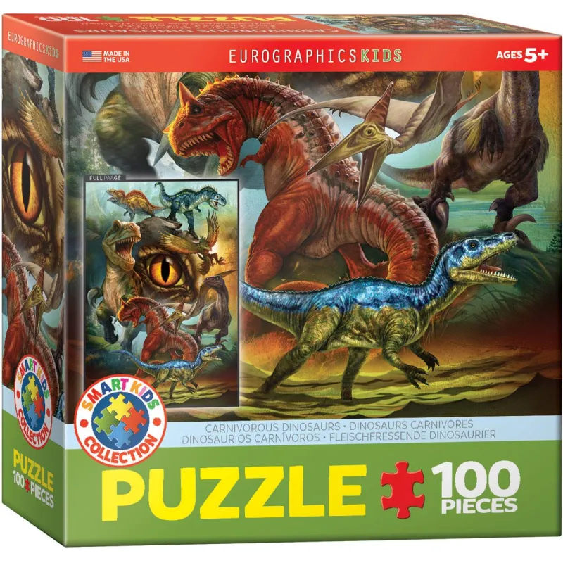 DINOZAURY PUZZLE 100 ELEMENTÓW EUROGRAPHICSKIDS 5+