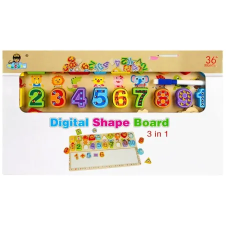 TABLICA MAGNETYCZNA EDUKACYJNA DREWNIANA MEGA CREATIVE 3+