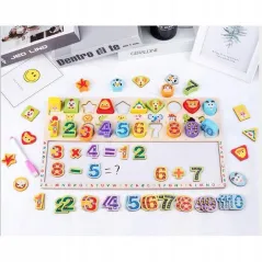 TABLICA MAGNETYCZNA EDUKACYJNA DREWNIANA MEGA CREATIVE 3+