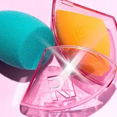 REAL TECHNIQUES CHIC DREAMS SPONGE 2 GĄBKI DO MAKIJAŻU + ETUI PODRÓŻNE