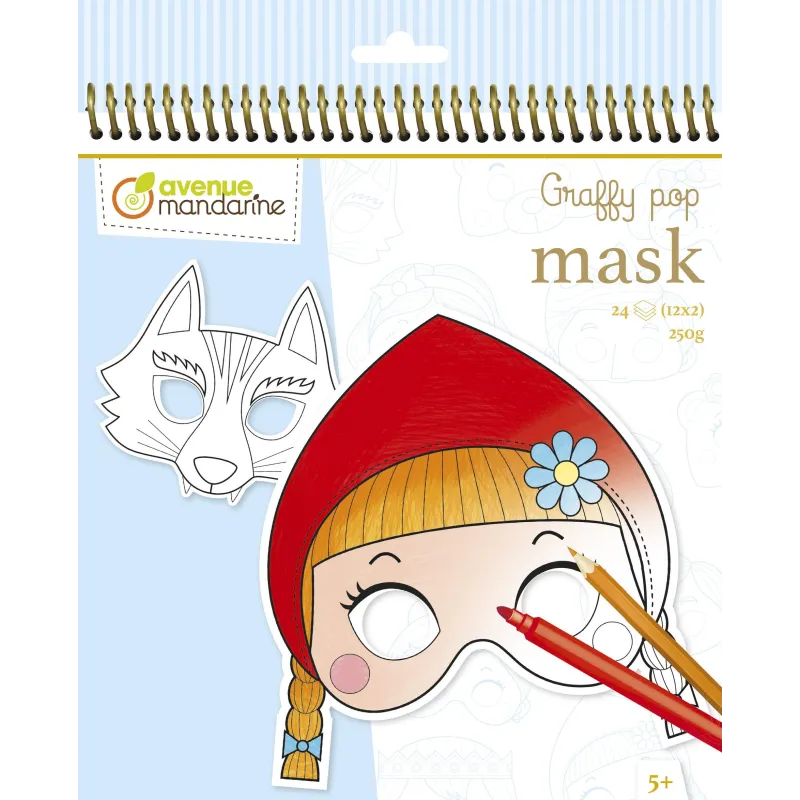 BLOK Z MASKAMI GRAFFY POP 24 ARKUSZE 5+