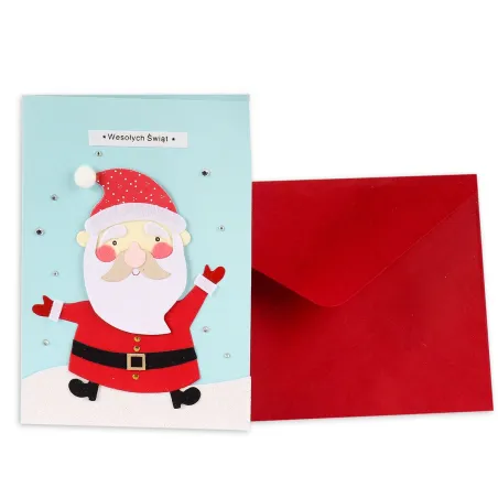 KARNET BOŻONARODZENIOWY XMASS MIKOŁAJ - Panon