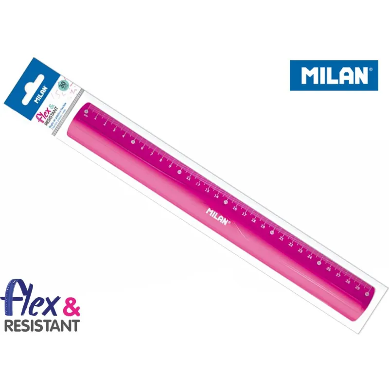 LINIJKA 30 CM RÓŻOWA MILAN
