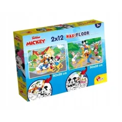 MYSZKA MIKI PUZZLE SUPERMAXI 2 X 12 ELEMENTÓW LISCIANI 3+