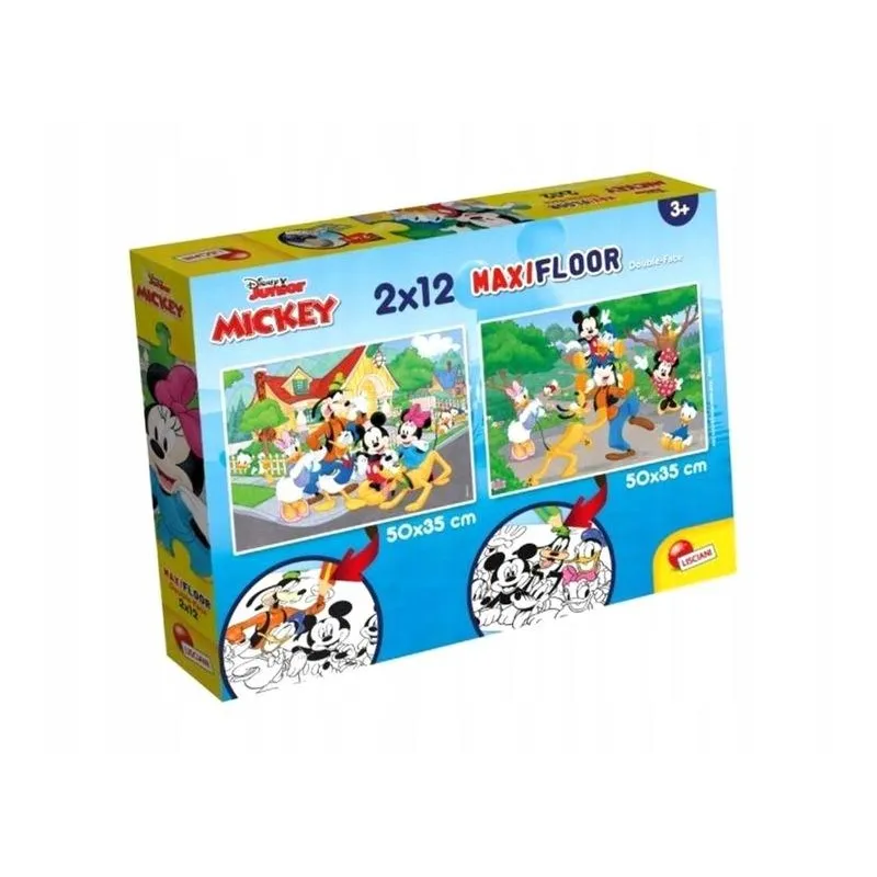 MYSZKA MIKI PUZZLE SUPERMAXI 2 X 12 ELEMENTÓW LISCIANI 3+